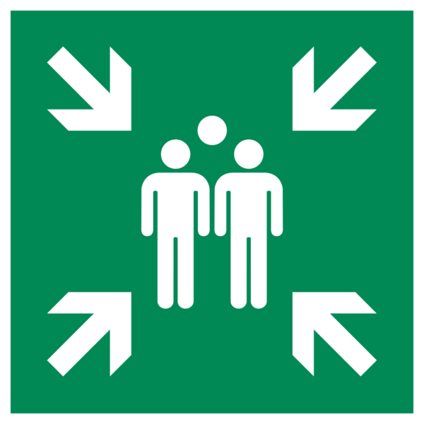 Evacuation Assembly Point Sign (ISO 7010)