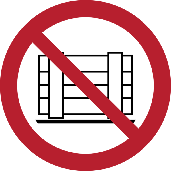 Do Not Obstruct Sign (ISO 7010)