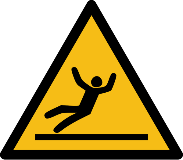 Slippery Surface Warning Sign (ISO 7010)