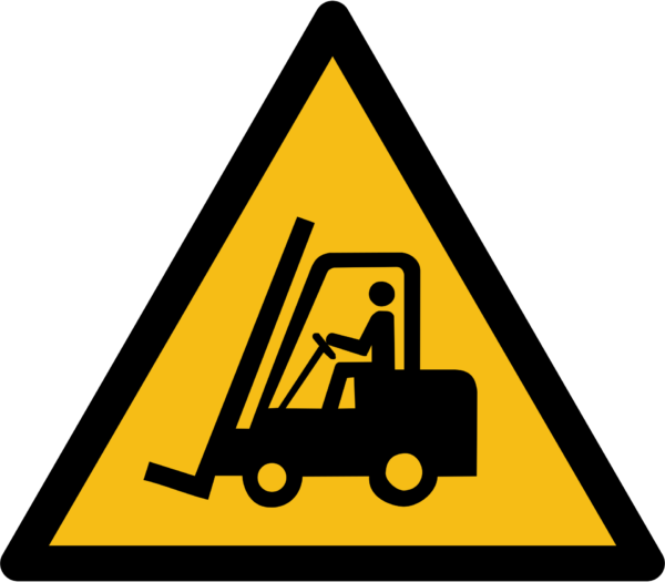 Forklift Truck and Other Industrial Vehicles Warning Sign (ISO 7010)