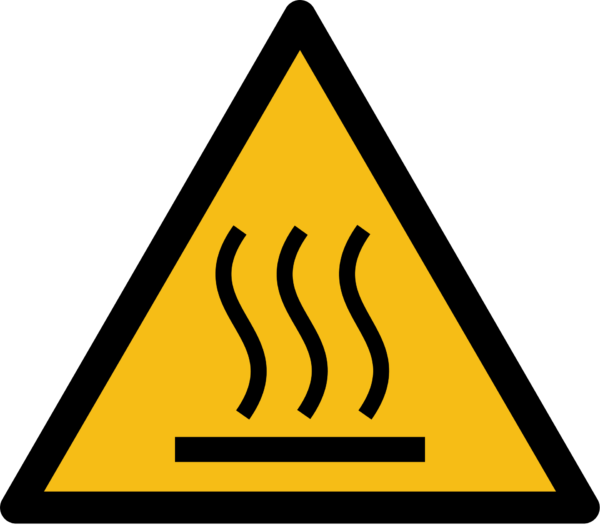 Hot Surface Warning Sign (ISO 7010)